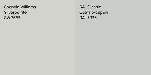 SW 7653 Silverpointe vs RAL 7035 Светло-серый