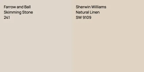 241 Skimming Stone vs SW 9109 Natural Linen