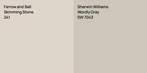 241 Skimming Stone vs SW 7043 Wordly Gray