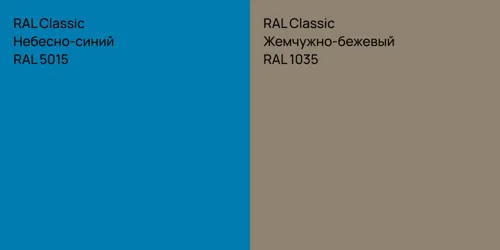 RAL 5015 Небесно-синий vs RAL 1035 Жемчужно-бежевый