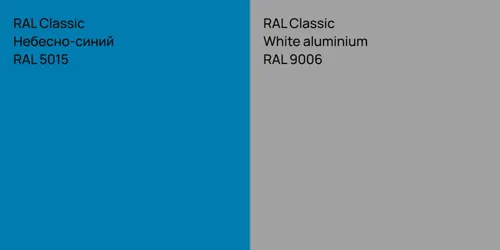 RAL 5015 Небесно-синий vs RAL 9006  White aluminium