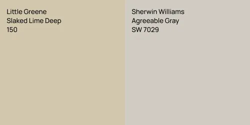 150 Slaked Lime Deep vs SW 7029 Agreeable Gray