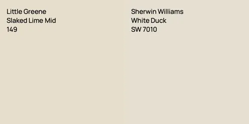 149 Slaked Lime Mid vs SW 7010 White Duck
