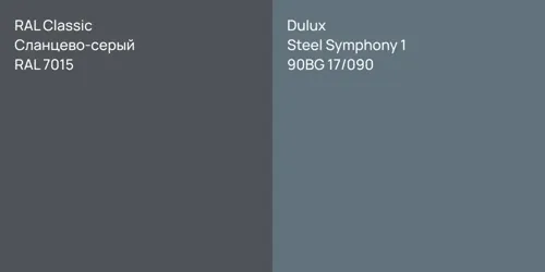 RAL 7015 Сланцево-серый vs 90BG 17/090 Steel Symphony 1