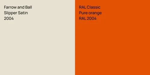 2004 Slipper Satin vs RAL 2004  Pure orange