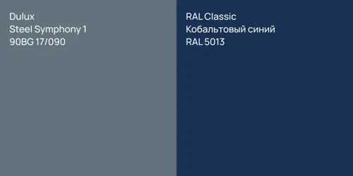 90BG 17/090 Steel Symphony 1 vs RAL 5013 Кобальтовый синий