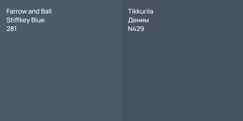 281 Stiffkey Blue vs N429 Деним