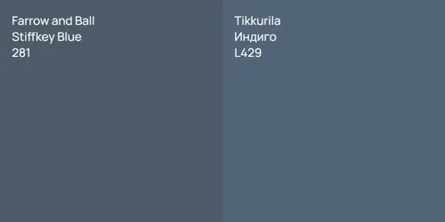 281 Stiffkey Blue vs L429 Индиго