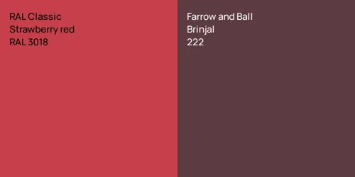 RAL 3018  Strawberry red vs 222 Brinjal