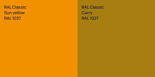RAL 1037  Sun yellow vs RAL 1027  Curry