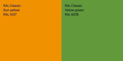 RAL 1037  Sun yellow vs RAL 6018  Yellow green