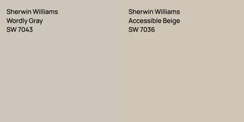SW 7043 Wordly Gray vs SW 7036 Accessible Beige