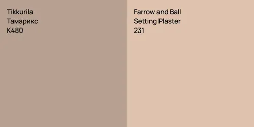 K480 Тамарикс vs 231 Setting Plaster