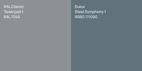 RAL 7045 Телегрей 1 vs 90BG 17/090 Steel Symphony 1