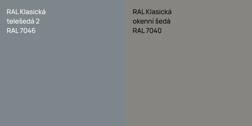 RAL 7046 Телегрей 2 vs RAL 9007  Grey aluminium