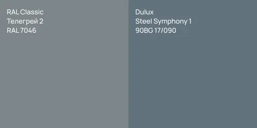 RAL 7046 Телегрей 2 vs 90BG 17/090 Steel Symphony 1