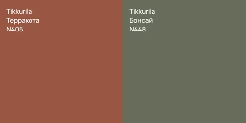N405 Терракота vs N448 Бонсай
