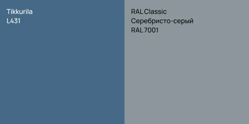 L431 null vs RAL 7001 Серебристо-серый