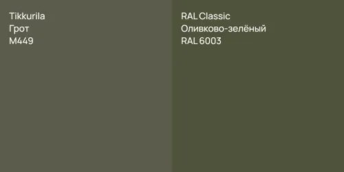 M449 Грот vs RAL 6003 Оливково-зелёный