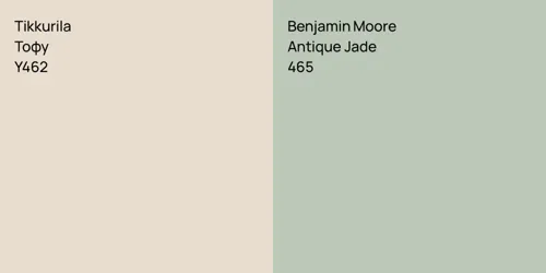 Y462 Тофу vs 465 Antique Jade