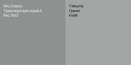 RAL 7042 Транспортный серый А vs K499 Гранит