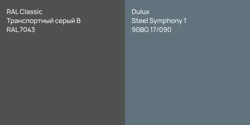 RAL 7043 Транспортный серый B vs 90BG 17/090 Steel Symphony 1