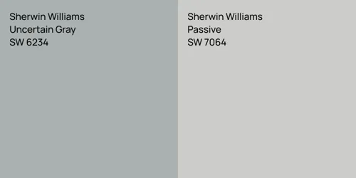SW 6234 Uncertain Gray vs SW 7064 Passive