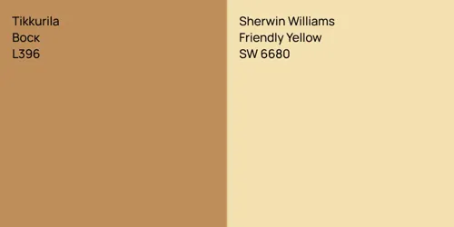 L396 Воск vs SW 6680 Friendly Yellow