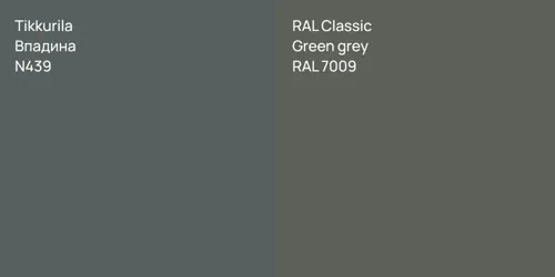 N439 Впадина vs RAL 7009  Green grey