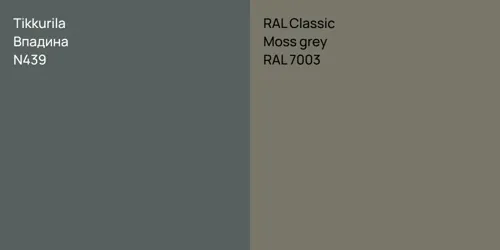 N439 Впадина vs RAL 7003  Moss grey