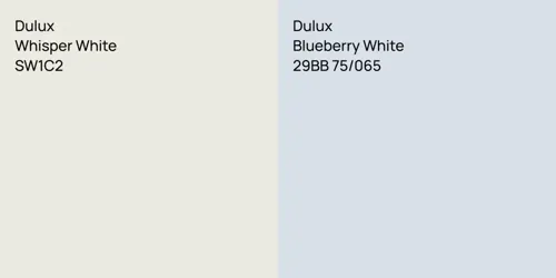 SW1C2 Whisper White vs 29BB 75/065 Blueberry White