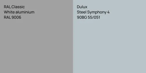 RAL 9006  White aluminium vs 90BG 55/051 Steel Symphony 4