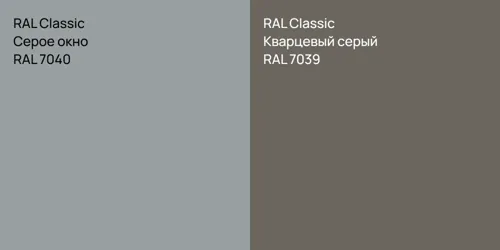 RAL 7040 Серое окно vs RAL 7039 Кварцевый серый