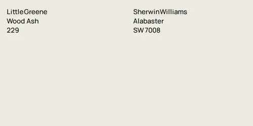 229 Wood Ash vs SW 7008 Alabaster
