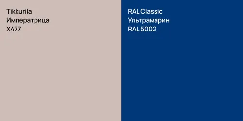X477 Императрица vs RAL 5002 Ультрамарин
