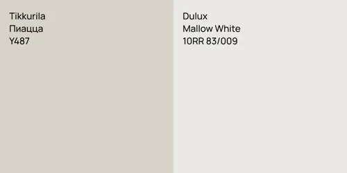 Y487 Пиацца vs 10RR 83/009 Mallow White