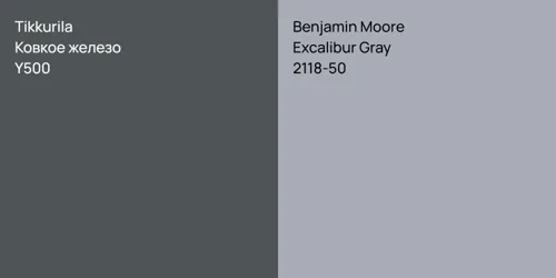 Y500 Ковкое железо vs 2118-50 Excalibur Gray