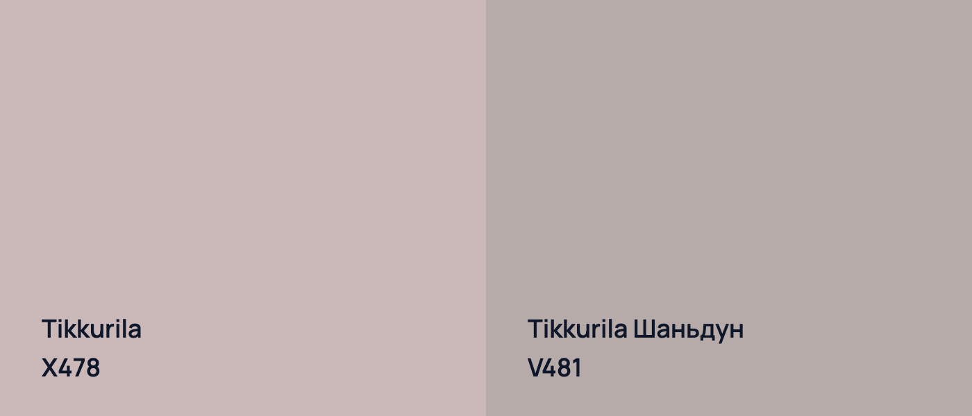Tikkurila  X478 vs Tikkurila Шаньдун V481