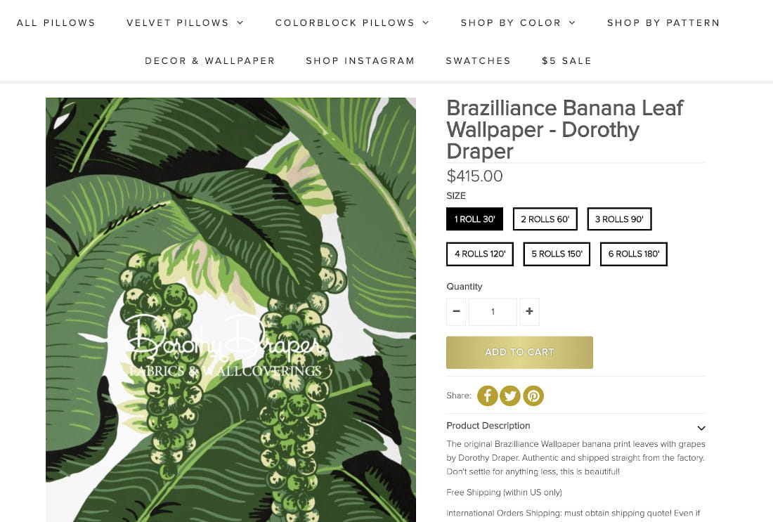 Купить оригинальные обои с тропическим рисунком Brazilliance