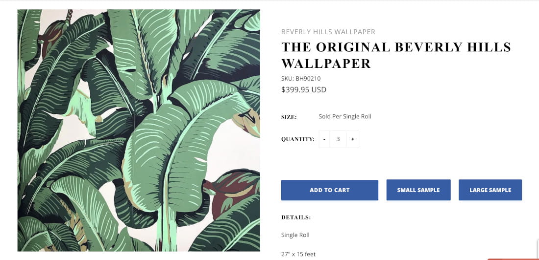 Купить обои с тропическим паттероном Martinique