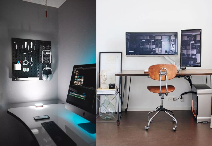 Стильные рабочие места для домашнего офиса