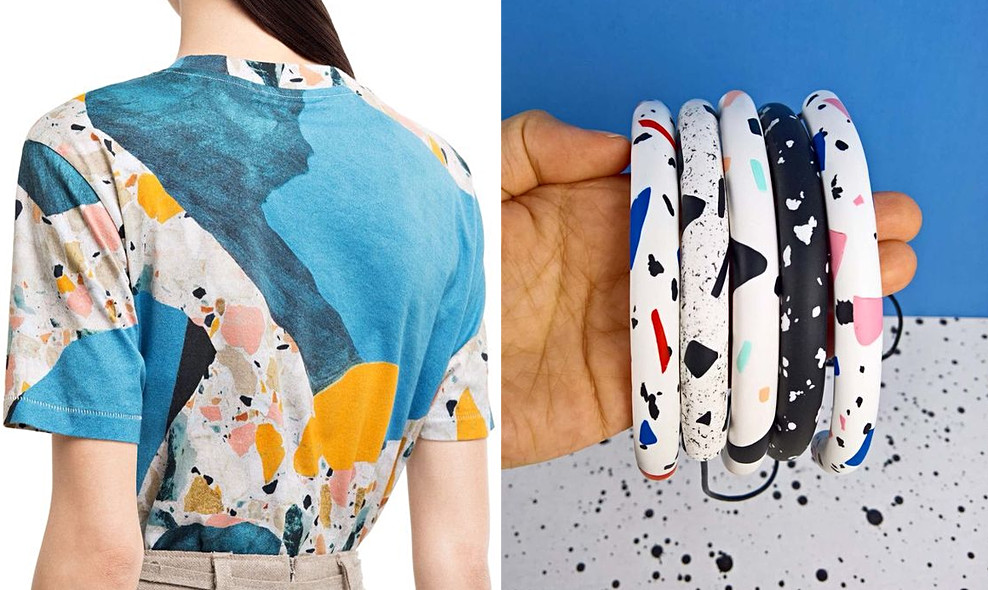 Terrazzo в одежде и украшениях