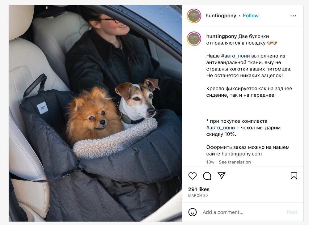 Сумка для собак в машину