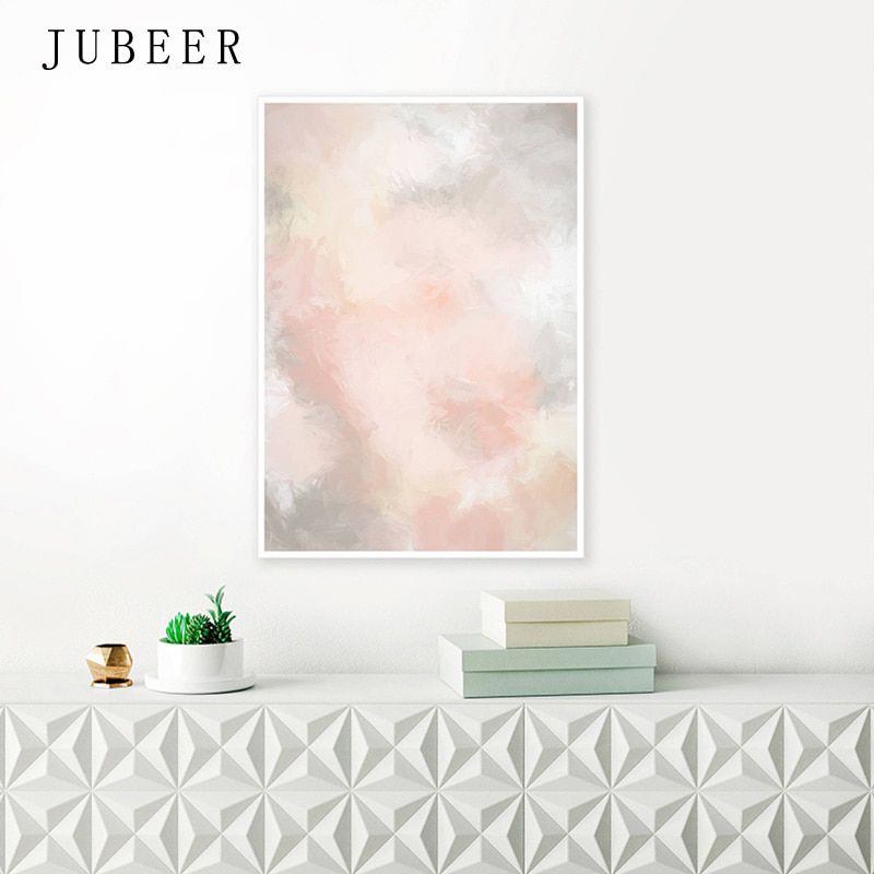 Абстрактный постер в розовых тонах, 60х80см