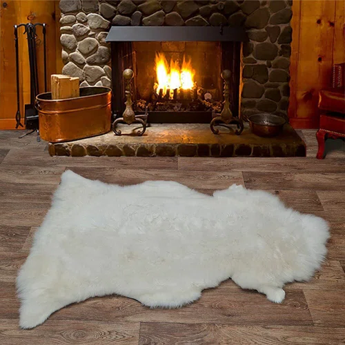 Овечья шкура молочно-белая натурального окраса