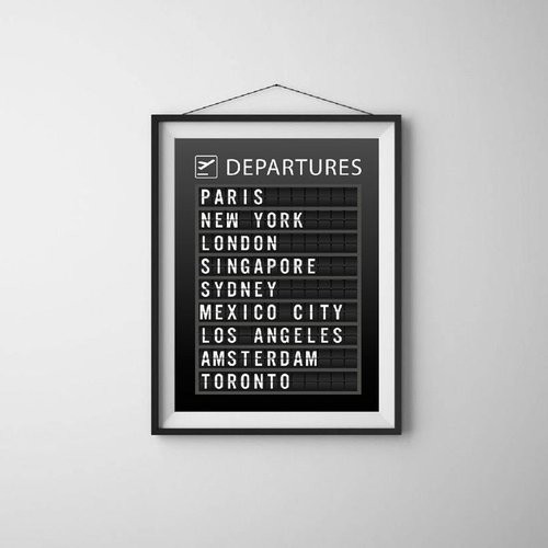 Постер "Табло вылетов", 40х50см