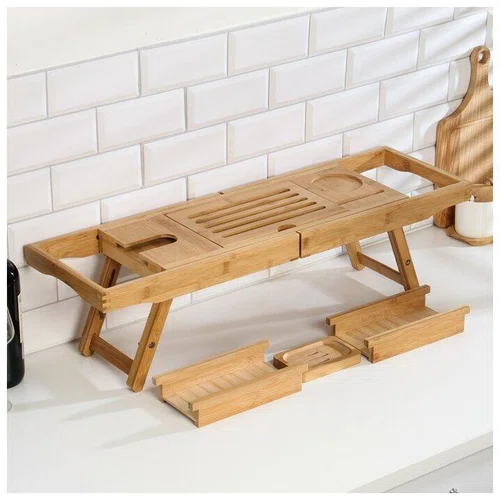 Столик- винница для ванны, большой, дерево