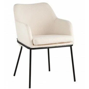 Стул Кози ткань букле молочный