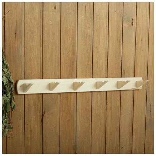 Вешалка деревянная, 6 крючков