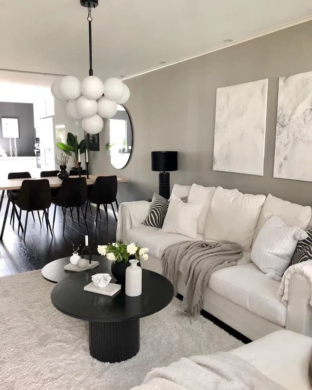 Тёплый серый интерьер